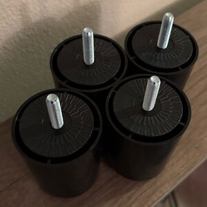 Set of 4 Black Furniture Legs